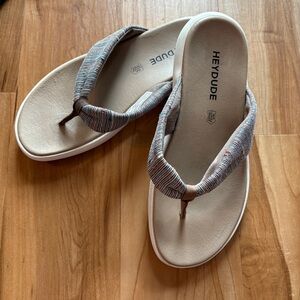 Hey Dude Multicolor Flip Flops size 8